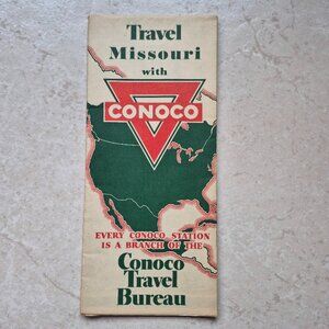 Vintage Conoco Road Map--Missouri